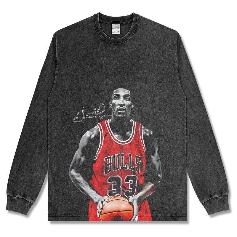 SCOTTIE PIPPEN LONG SLEEVE – שחור שטוף