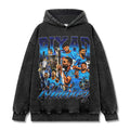 RIYAD MAHREZ VINTAGE HOODIE – שחור שטוף