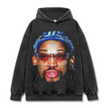 DENNIS RODMAN VINTAGE HOODIE – שחור שטוף