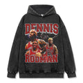 DENNIS RODMAN VINTAGE HOODIE – שחור שטוף