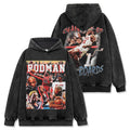 DENNIS RODMAN VINTAGE HOODIE – שחור שטוף