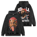 DENNIS RODMAN VINTAGE HOODIE – שחור שטוף