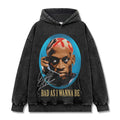 DENNIS RODMAN VINTAGE HOODIE – שחור שטוף