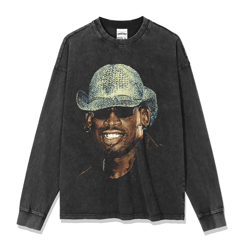DENNIS RODMAN LONG SLEEVE – שחור שטוף