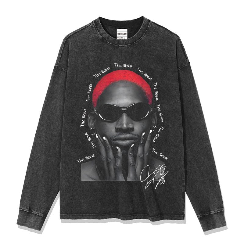 DENNIS RODMAN LONG SLEEVE – שחור שטוף