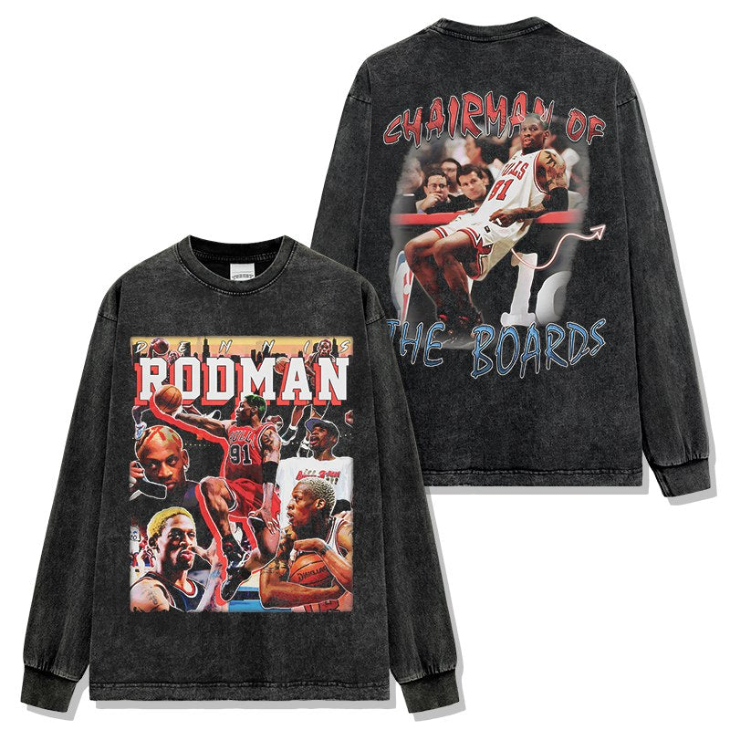 DENNIS RODMAN LONG SLEEVE – שחור שטוף