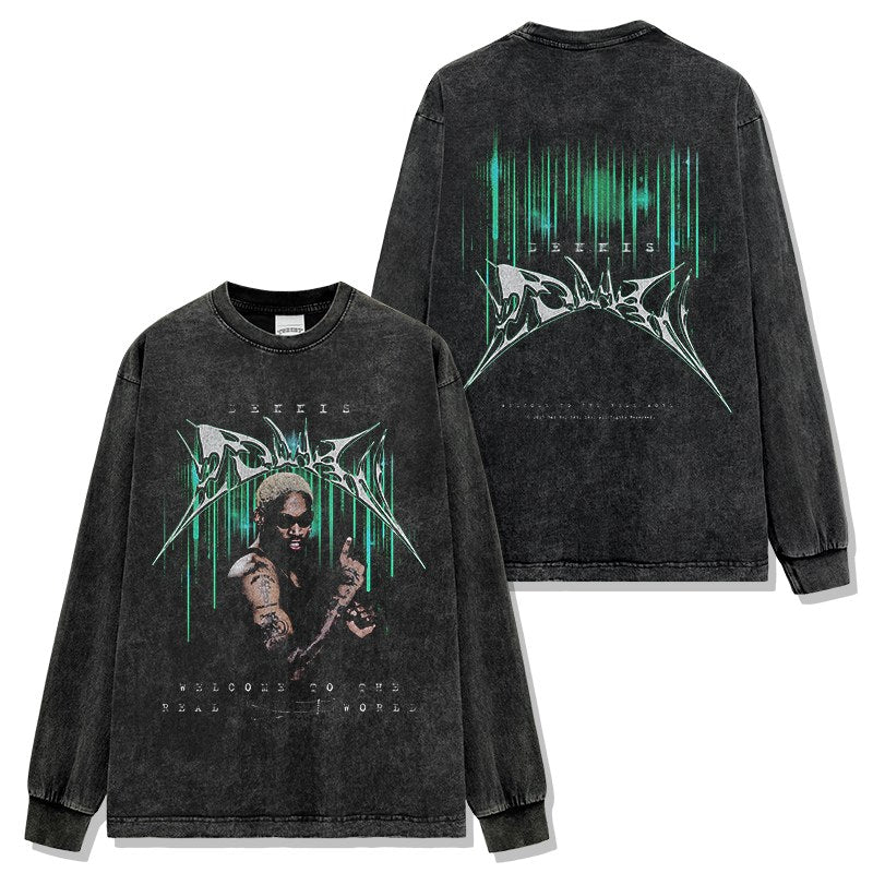 DENNIS RODMAN LONG SLEEVE – שחור שטוף