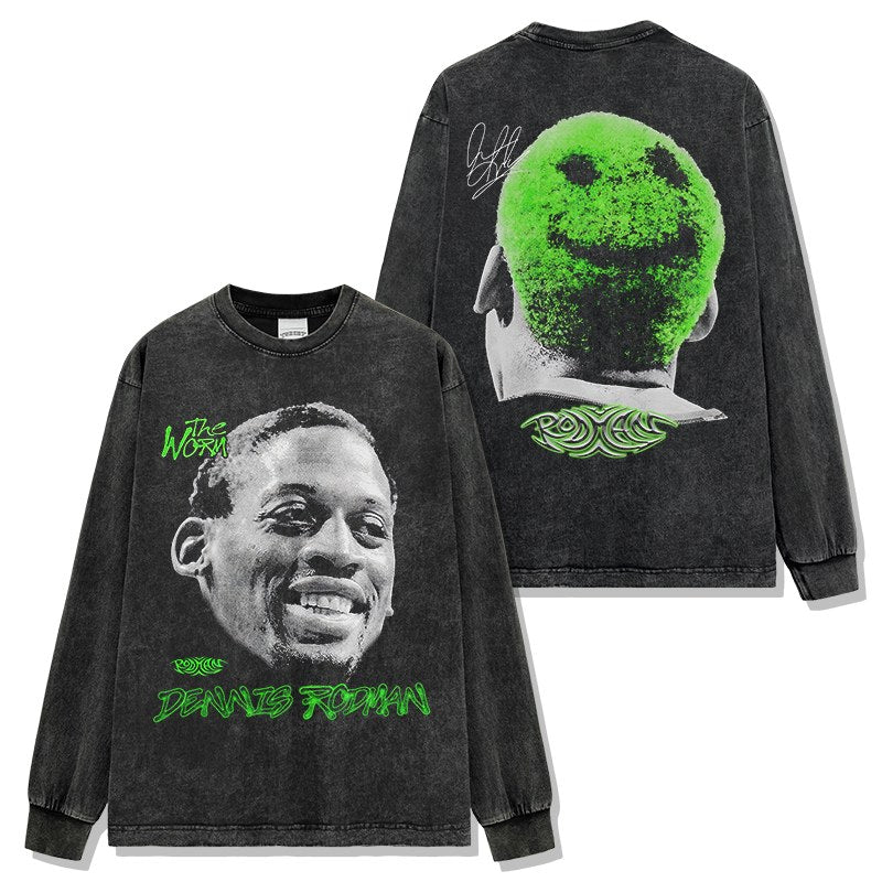 DENNIS RODMAN LONG SLEEVE – שחור שטוף