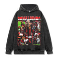 RONALDINHO VINTAGE HOODIE – שחור שטוף