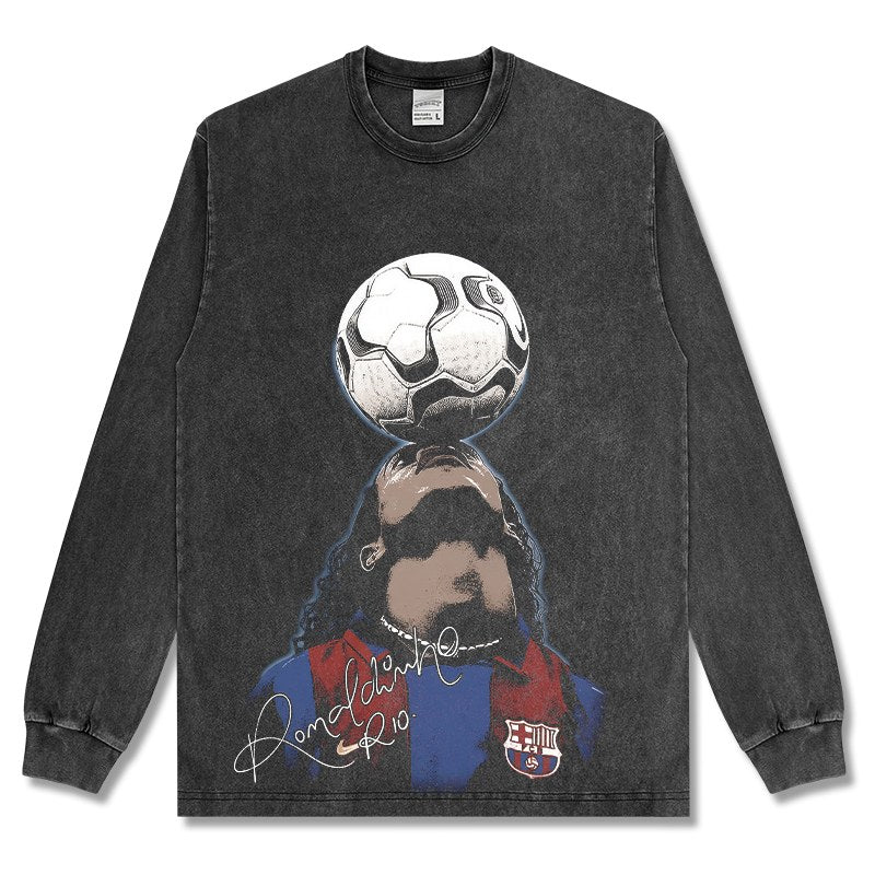 RONALDINHO LONG SLEEVE – שחור שטוף