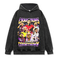 RONALDO · MESSI · NEYMAR VINTAGE HOODIE – שחור שטוף