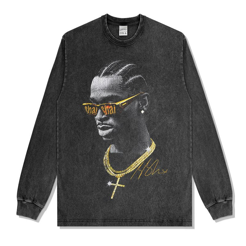 SHAI GILGEOUS-ALEXANDER LONG SLEEVE – שחור שטוף