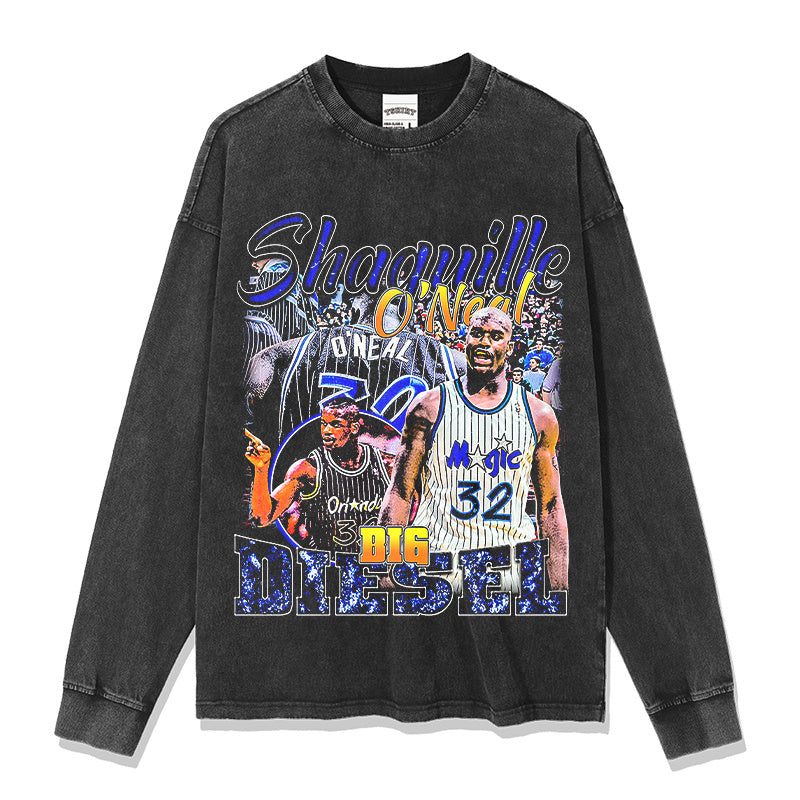 SHAQUILLE O'NEAL LONG SLEEVE – שחור שטוף