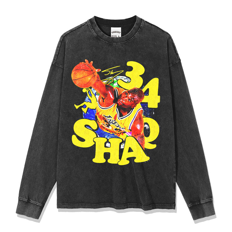 SHAQUILLE O'NEAL LONG SLEEVE – שחור שטוף