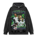 SON HEUNG-MIN VINTAGE HOODIE – שחור שטוף