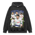 SON HEUNG-MIN VINTAGE HOODIE – שחור שטוף