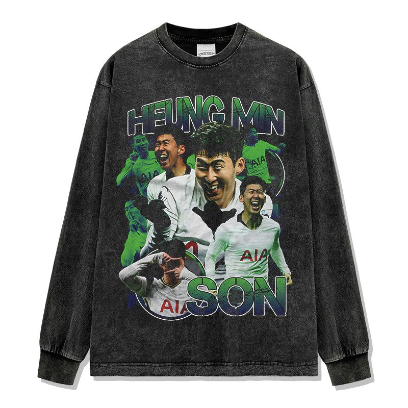 SON HEUNG-MIN LONG SLEEVE – שחור שטוף