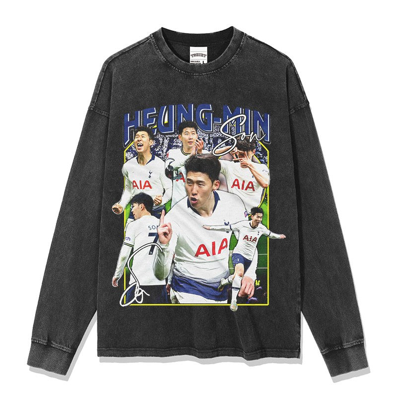 SON HEUNG-MIN LONG SLEEVE – שחור שטוף