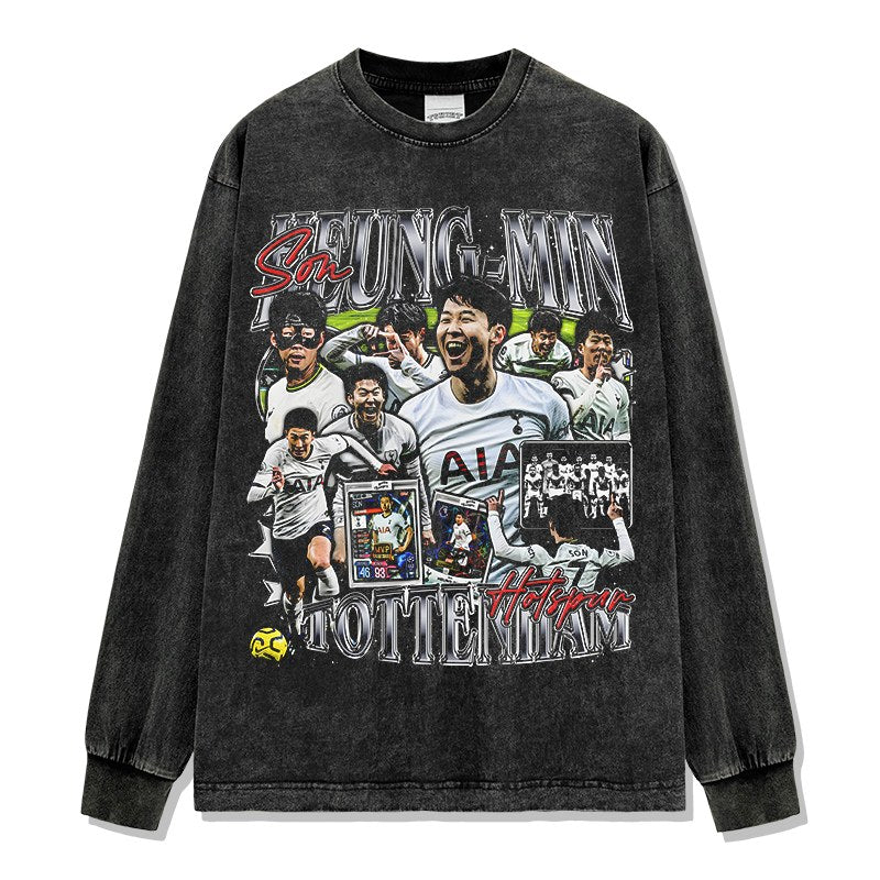 SON HEUNG-MIN LONG SLEEVE – שחור שטוף