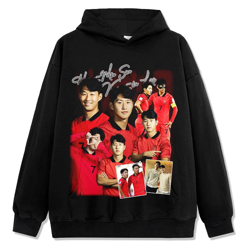 SON & LEE KANG-IN VINTAGE HOODIE – שחור