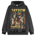 JAYSON TATUM VINTAGE HOODIE – שחור שטוף