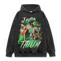 JAYSON TATUM VINTAGE HOODIE – שחור שטוף