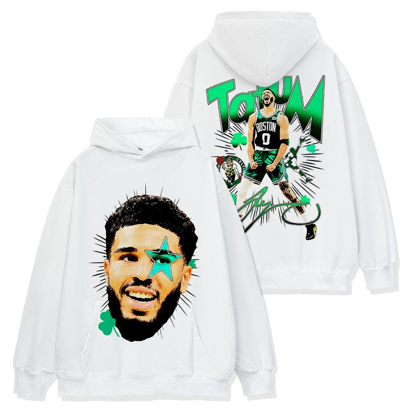 JAYSON TATUM VINTAGE HOODIE – לבן