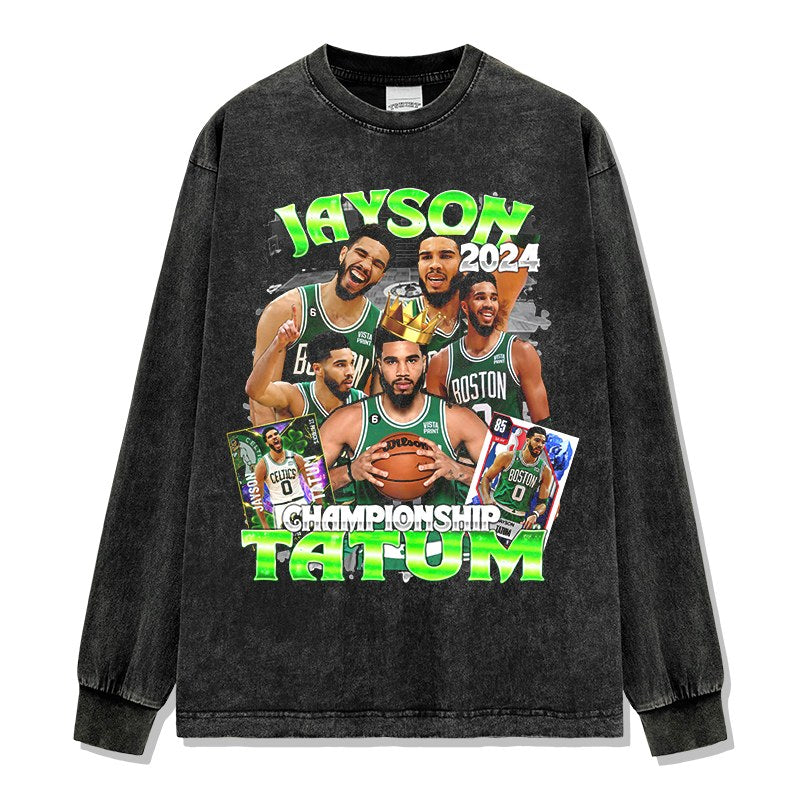 JAYSON TATUM LONG SLEEVE – שחור שטוף