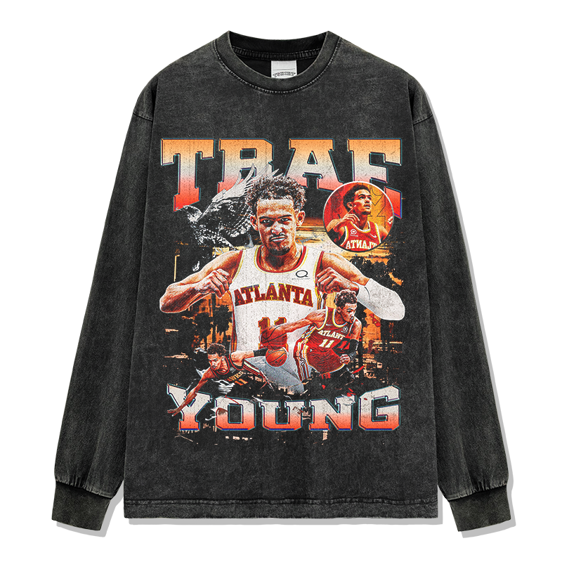 TRAE YOUNG LONG SLEEVE – שחור שטוף