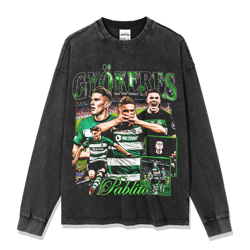 VIKTOR GYÖKERES LONG SLEEVE – שחור שטוף