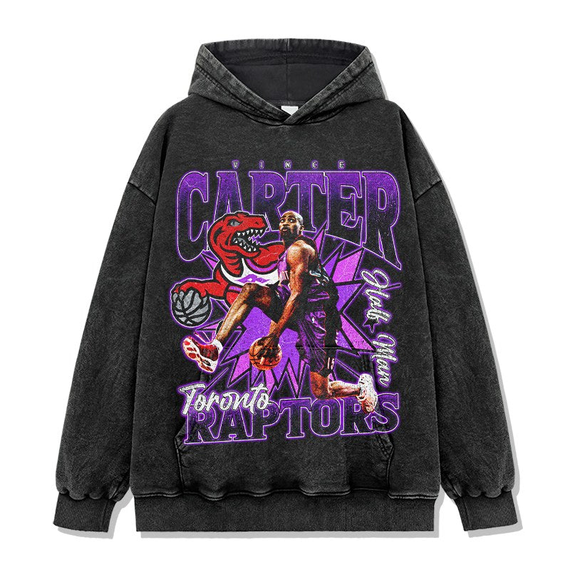 VINCE CARTER VINTAGE HOODIE – שחור שטוף