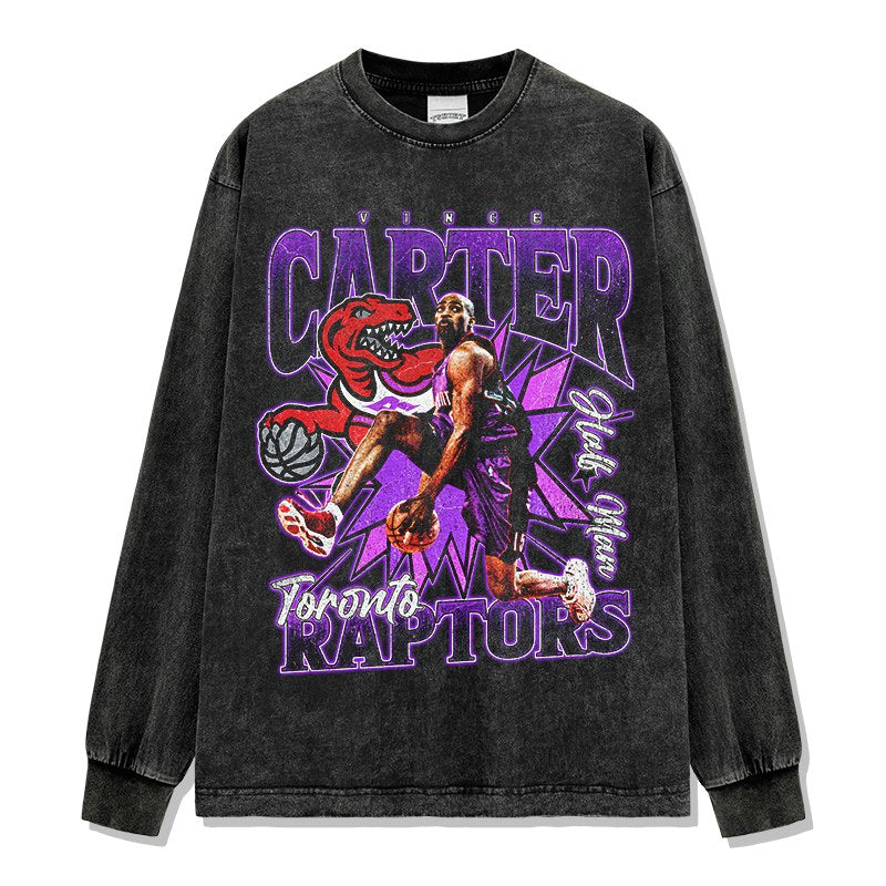 VINCE CARTER LONG SLEEVE – שחור שטוף