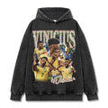 VINICIUS JR VINTAGE HOODIE – שחור שטוף