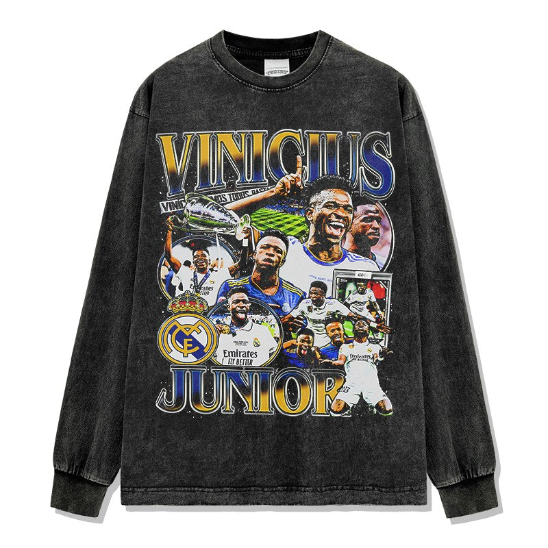 VINICIUS JR LONG SLEEVE – שחור שטוף
