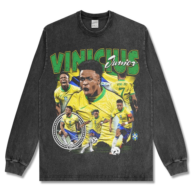 VINICIUS JR LONG SLEEVE – שחור שטוף
