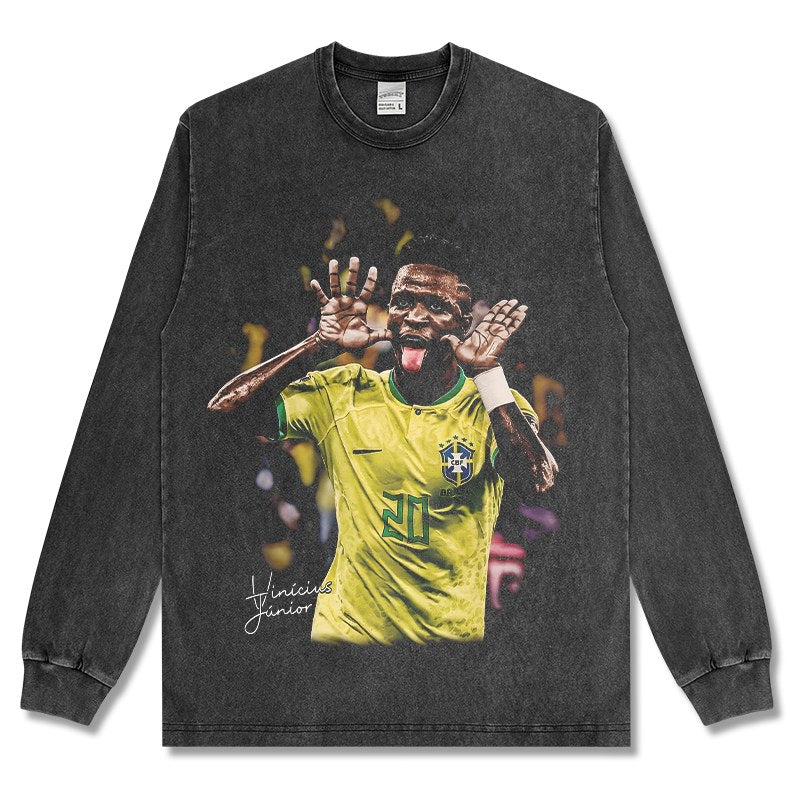 VINICIUS JR LONG SLEEVE – שחור שטוף