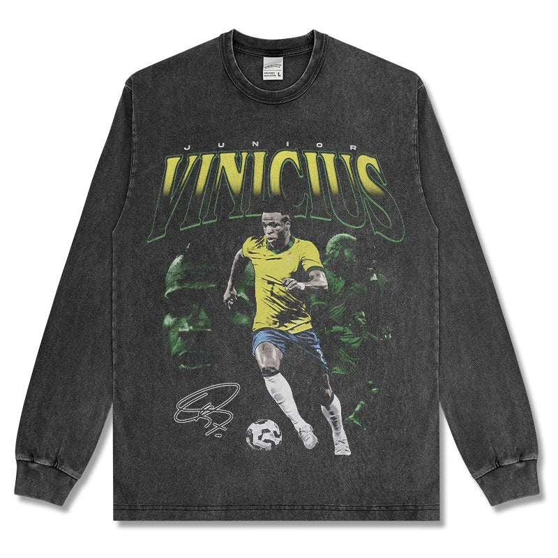 VINICIUS JR LONG SLEEVE – שחור שטוף