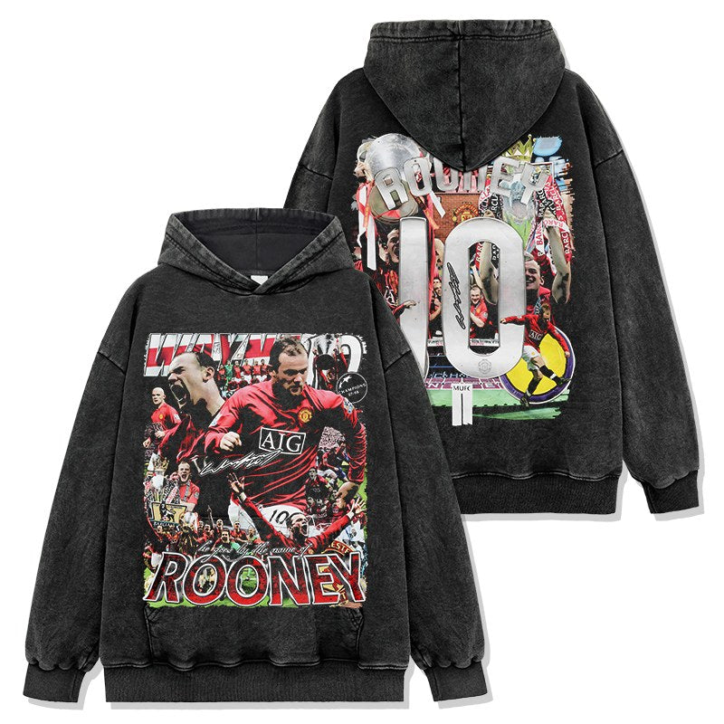 WAYNE ROONEY VINTAGE HOODIE – שחור שטוף