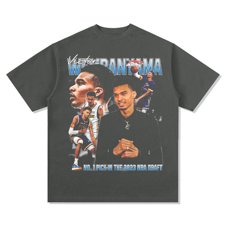 VICTOR WEMBANYAMA VINTAGE TEE · TRIPLE DOUBLE