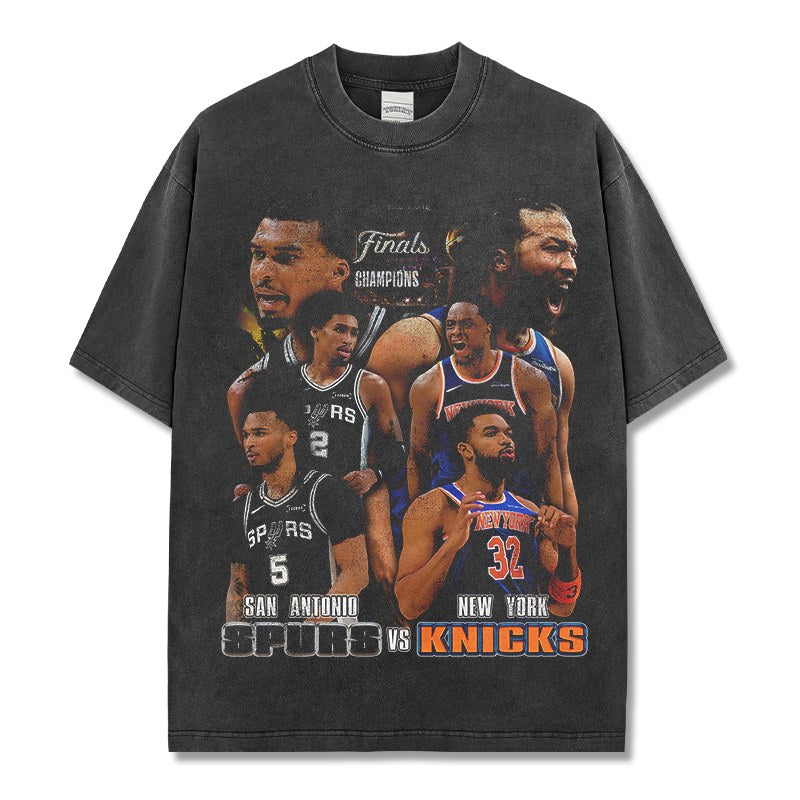 VICTOR WEMBANYAMA & JALEN BRUNSON VINTAGE TEE · CROSSOVER