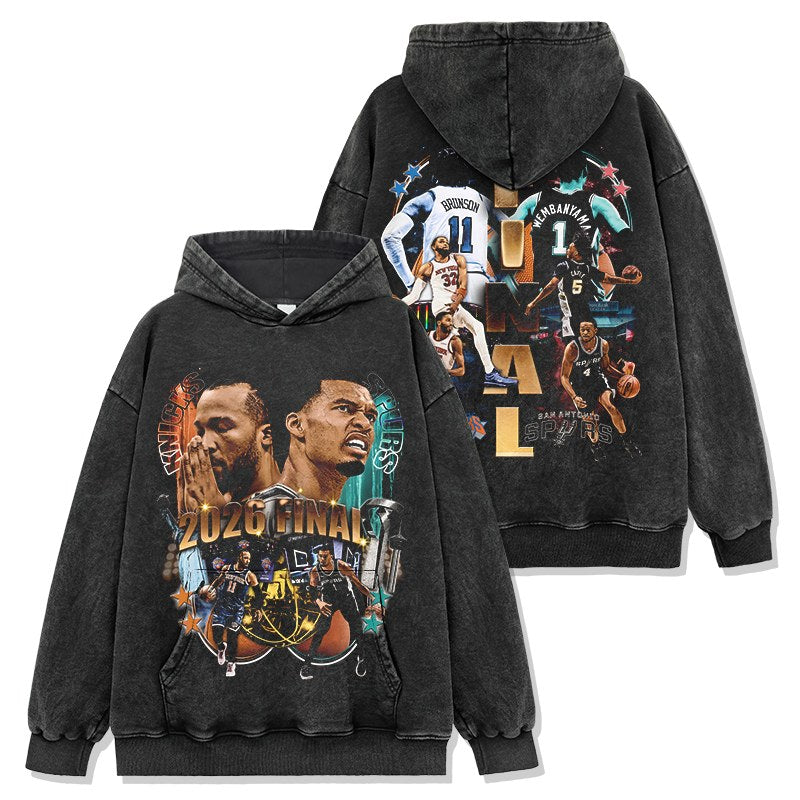 VICTOR WEMBANYAMA & JALEN BRUNSON VINTAGE HOODIE · SLAM DUNK