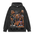 VICTOR WEMBANYAMA & JALEN BRUNSON VINTAGE HOODIE – שחור שטוף