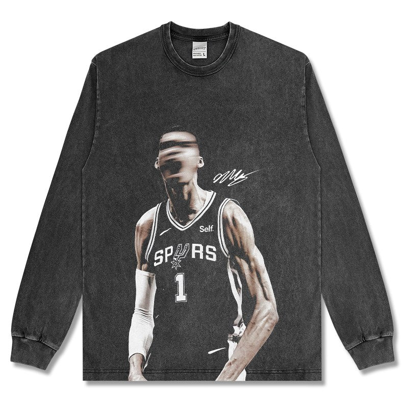 VICTOR WEMBANYAMA LONG SLEEVE – שחור שטוף