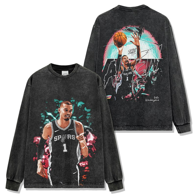 VICTOR WEMBANYAMA LONG SLEEVE – שחור שטוף