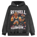 RUSSELL WESTBROOK VINTAGE HOODIE – שחור שטוף