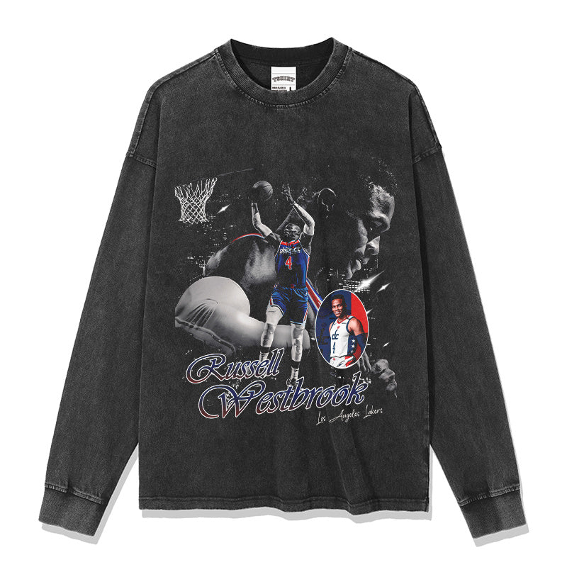RUSSELL WESTBROOK LONG SLEEVE – שחור שטוף